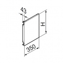 平型レンジフード用横幕板　鋼鈑製　H700用　R5S-H(K/I)