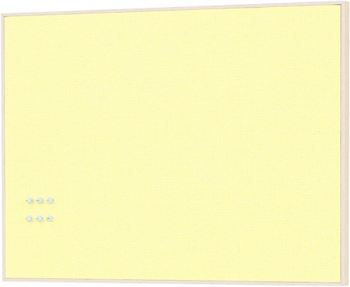 ベルク ファブリックマグネットボード450×600 イエロー MR4243