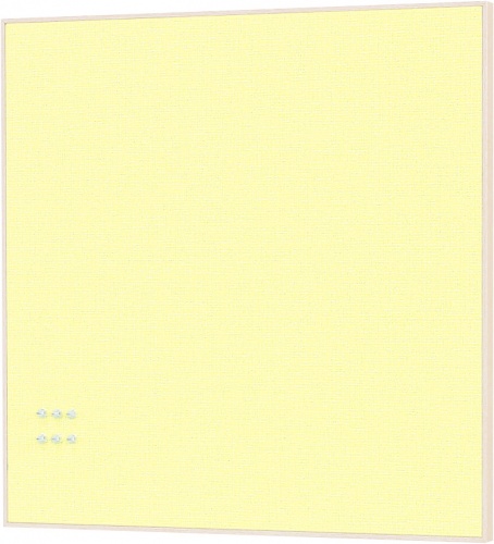 ベルク ファブリックマグネットボード600×600 イエロー MR4244