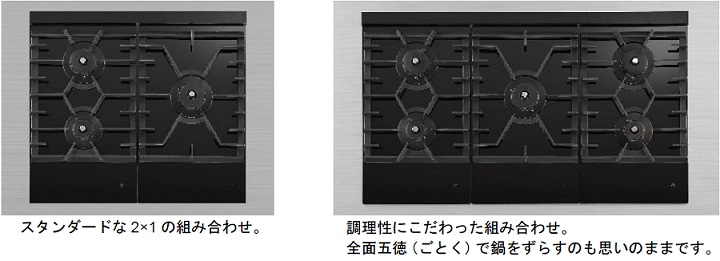 ドロップインコンロ 2口タイプ　RHD322GM1T