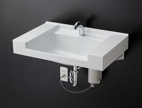 カウンター一体形洗面器　壁排水用　MVRS45P#NW1 ホワイト　※送料別途